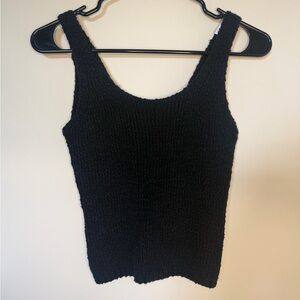 Black Knit Tank Top - Women's Sleeveless Sweater